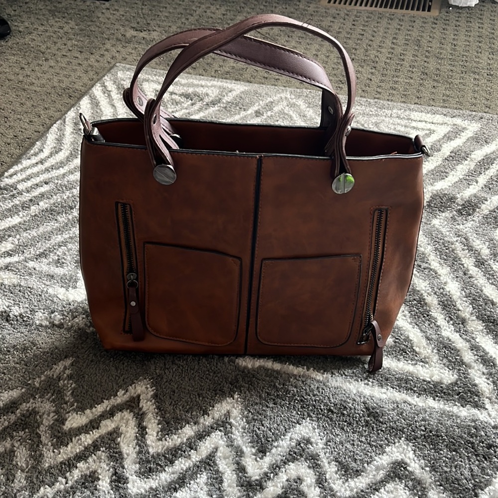 Cute Brown Small Tote/ Satchel